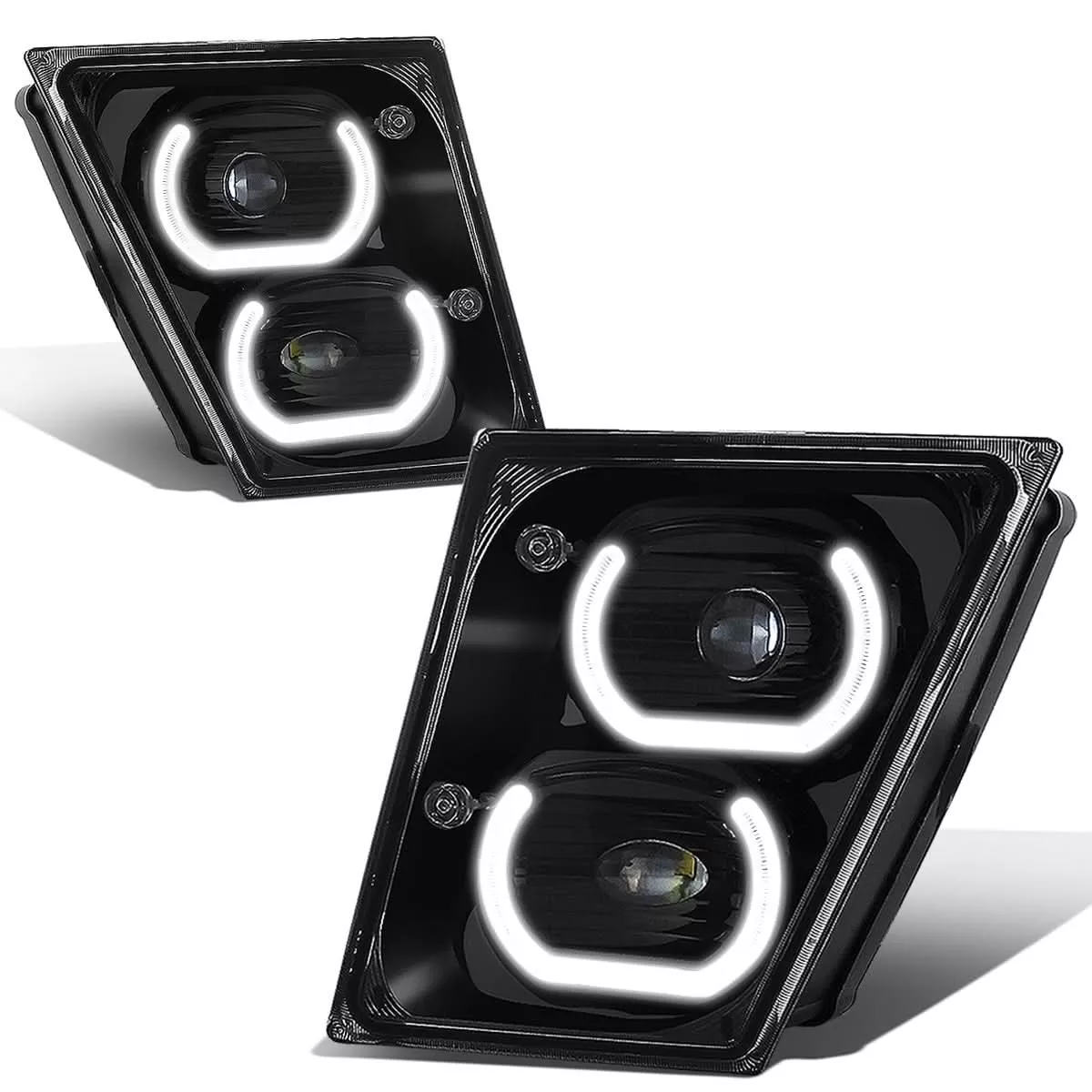 04-18-volvo-vn-vnl-halo-drl-fog-lights-black 04-18 Volvo VN VNL Halo DRL Fog Lights - Black