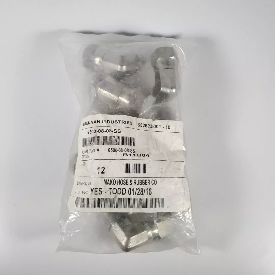 1-2-male-jic-x-female-swivel-npt-ss-316-90-deg-hydraulic-elbow-lot-12 1/2" Male JIC X Female Swivel NPT SS 316 90 Deg Hydraulic Elbow - LOT OF 12