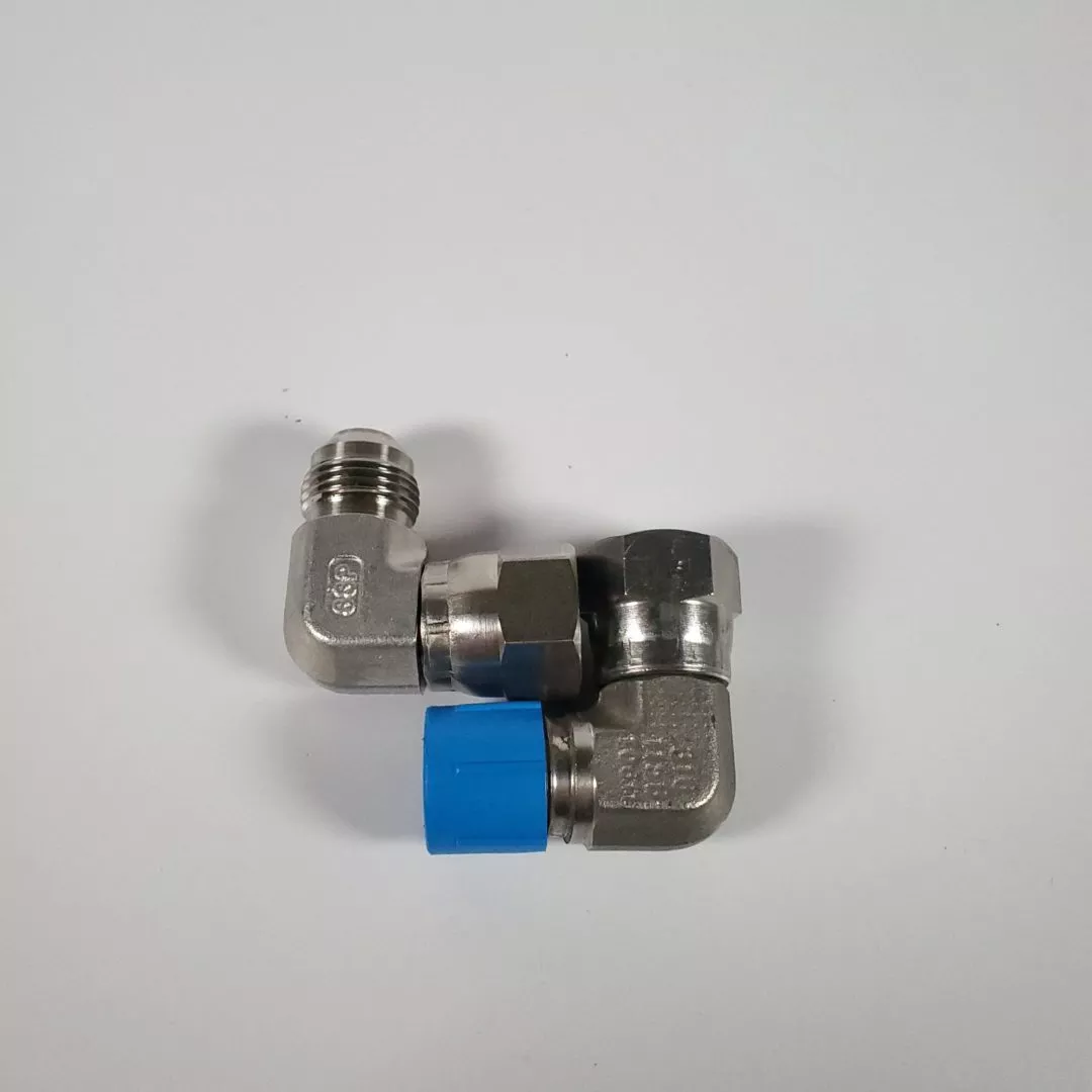 1-2-male-jic-x-female-swivel-npt-ss-316-90-deg-hydraulic-elbow-lot-2 1/2" Male JIC X Female Swivel NPT SS 316 90 Deg Hydraulic Elbow - LOT OF 2
