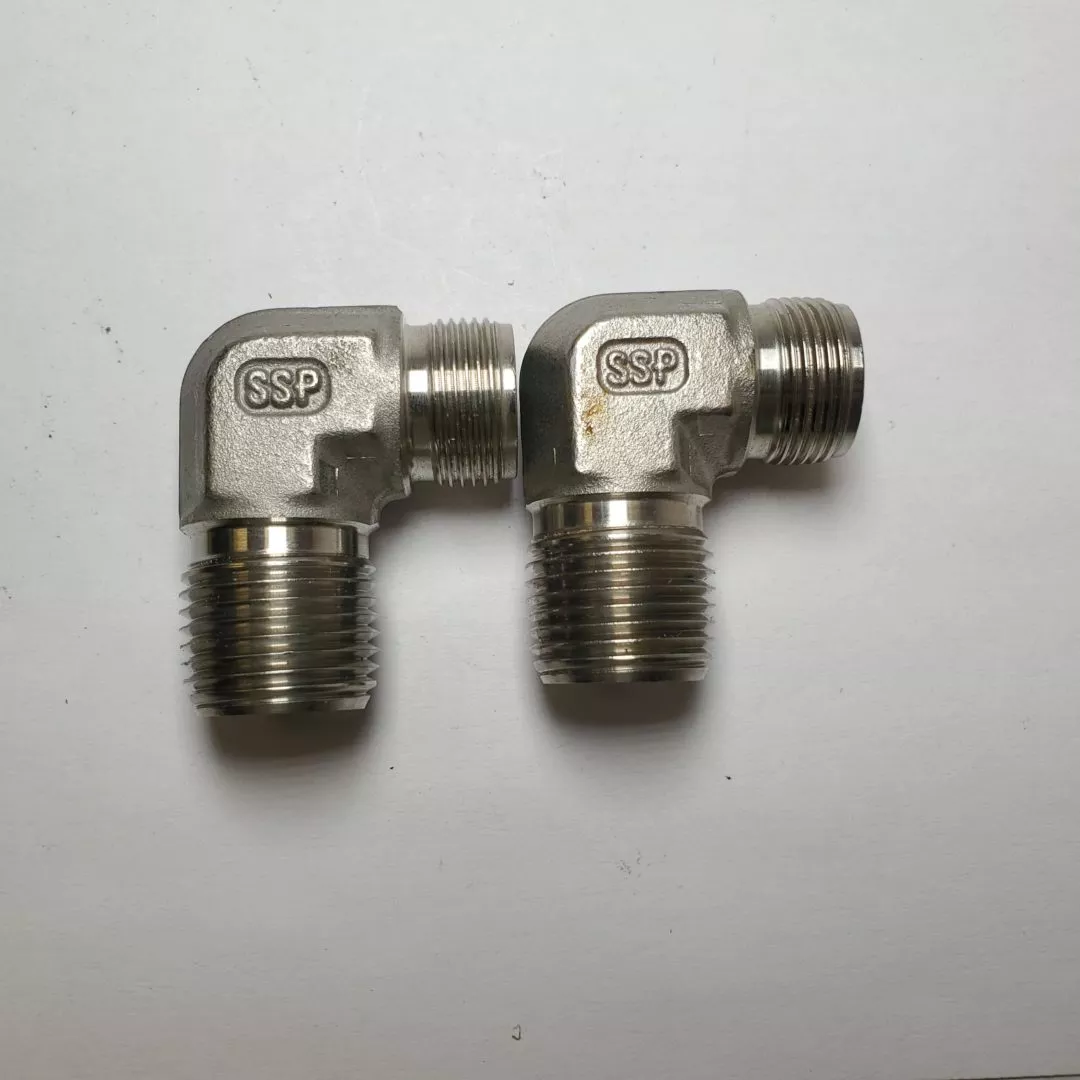 1-2-male-npt-x-tube-fitting-316-stainless-90-deg-elbow-straight-thread-lot-2 1/2" Male NPT X Tube Fitting 316 Stainless 90 Deg Elbow Straight Thread LOT OF 2