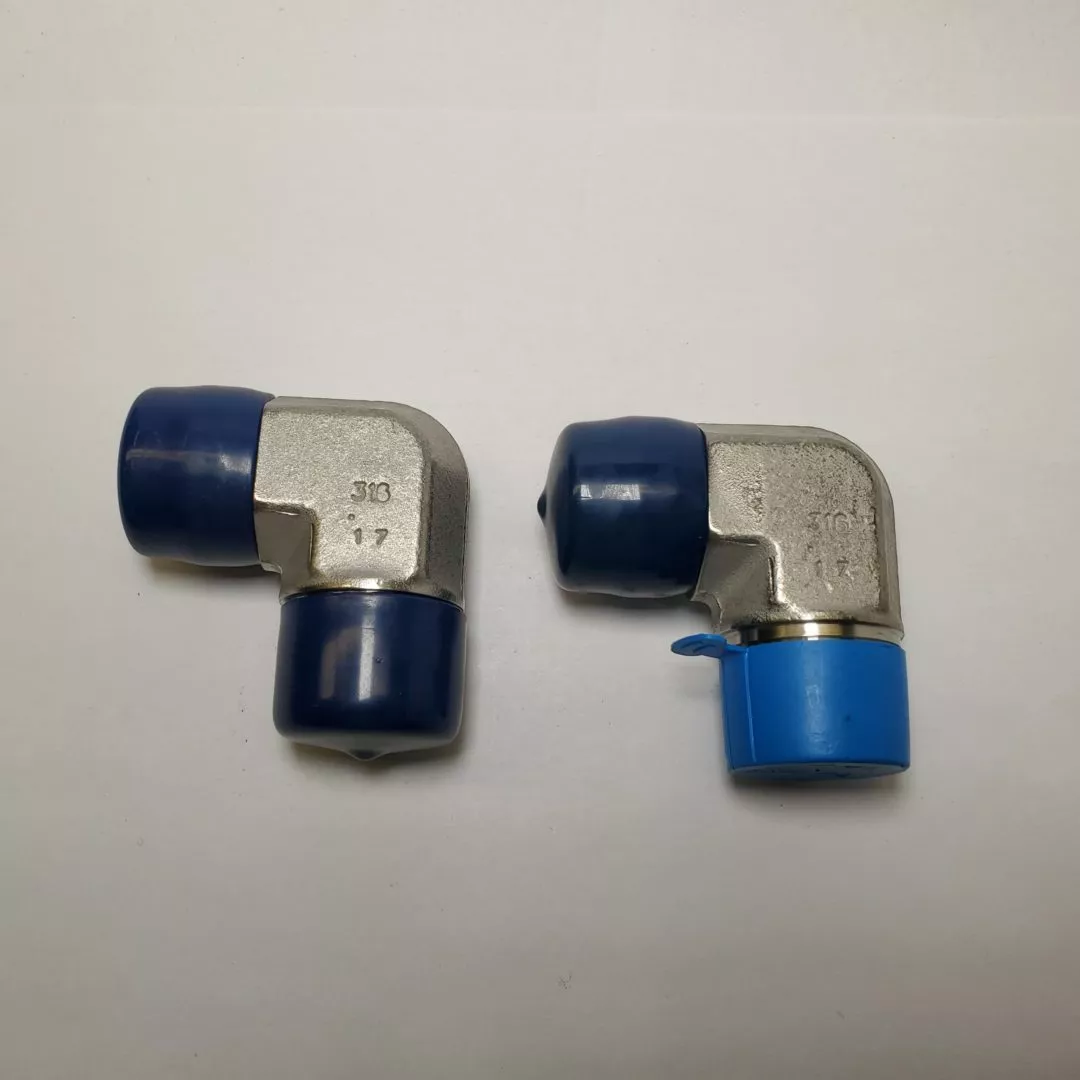 1-male-jic-x-male-npt-316-stainless-90-deg-hydraulic-elbow-fitting-lot-2 1" Male JIC X Male NPT 316 Stainless 90 Deg Hydraulic Elbow Fitting LOT OF 2