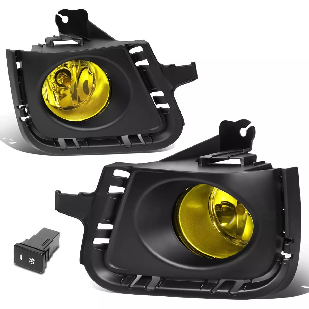 12-14 Toyota Prius C Amber Fog Lights with Switch & Bezel