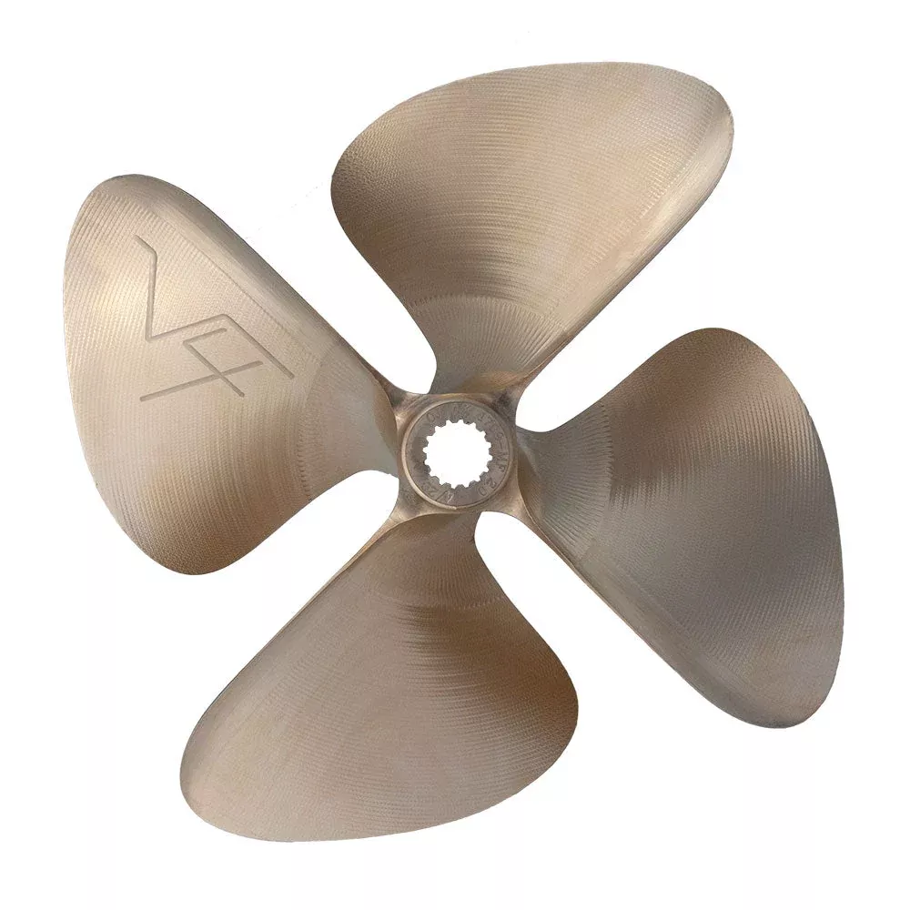 #1847 - OJ WakePro V4 4 Blade 16.5" x 15" LH Splined Propeller