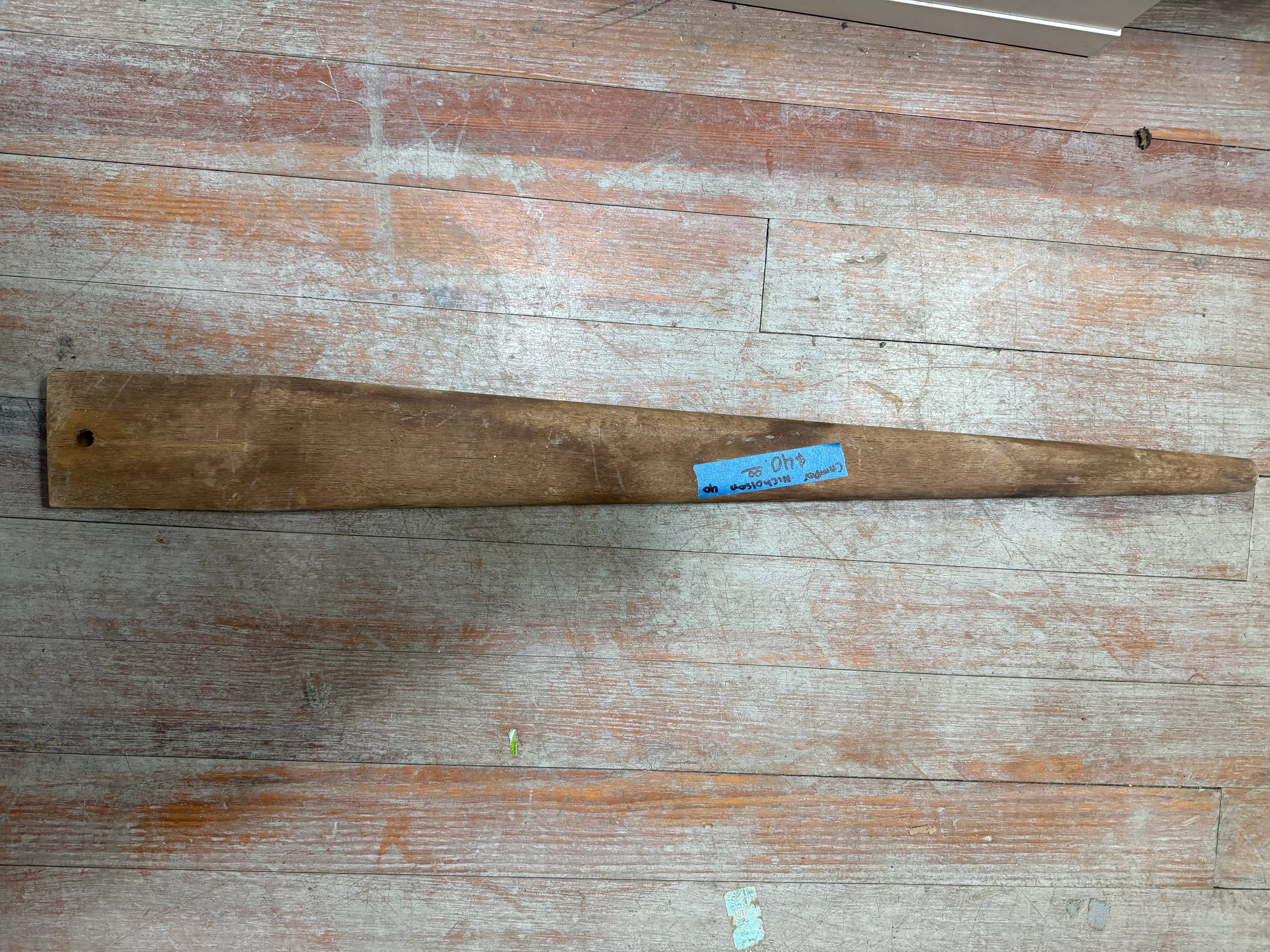 33 1/2" Long Teak Tiller Handle - No Hardware - Camper Nicholson 40 --