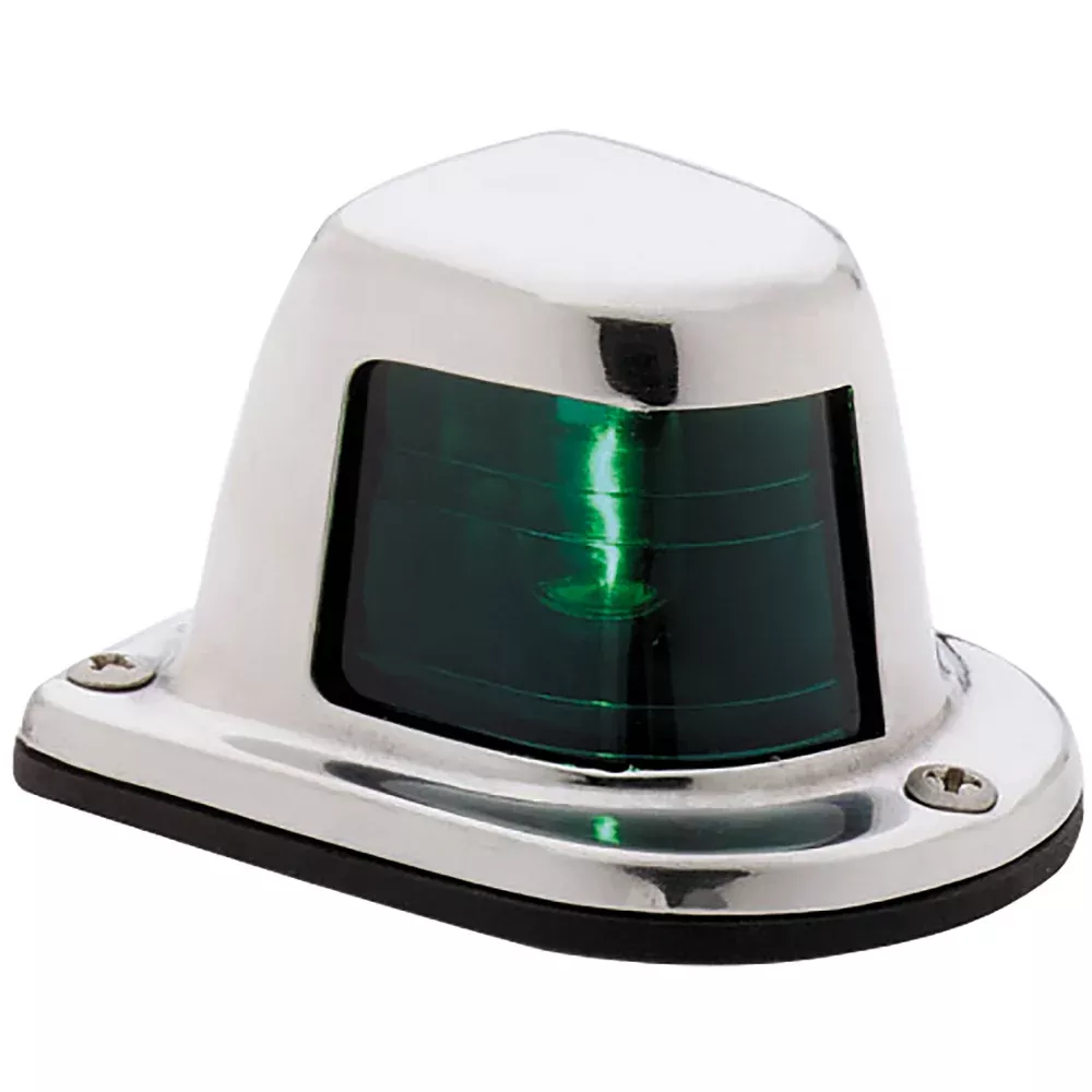 attwood-1-mile-deck-mount-green-sidelight-12v-stainless-steel-housing Attwood 1-Mile Deck Mount, Green Sidelight - 12V - Stainless Steel Housing