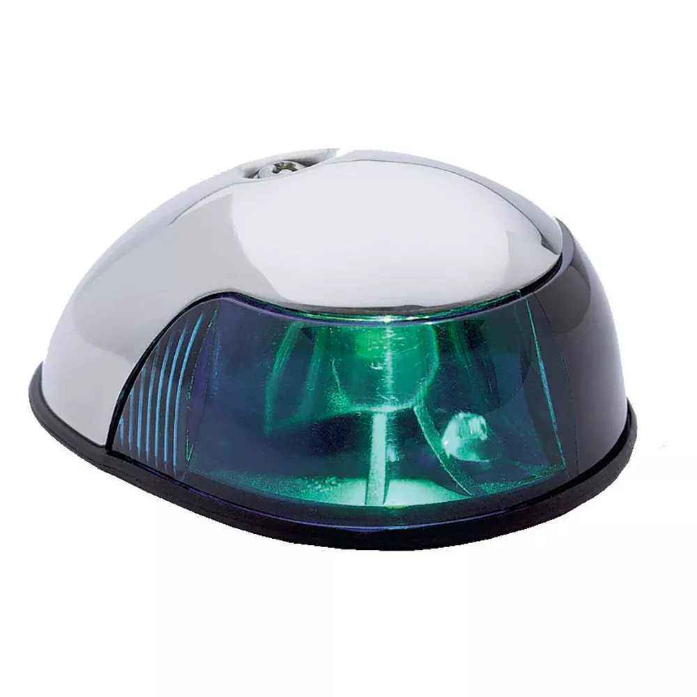 attwood-2-mile-deck-mount-green-sidelight-12v-stainless-steel-housing Attwood 2-Mile Deck Mount, Green Sidelight - 12V - Stainless Steel Housing