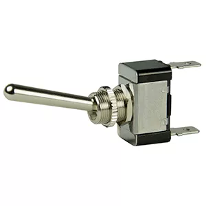 BEP SPST Chrome Plated Long Handle Toggle Switch