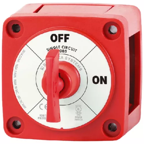 Blue Sea M-Series Mini Battery Switch w/Key On/Off 6005