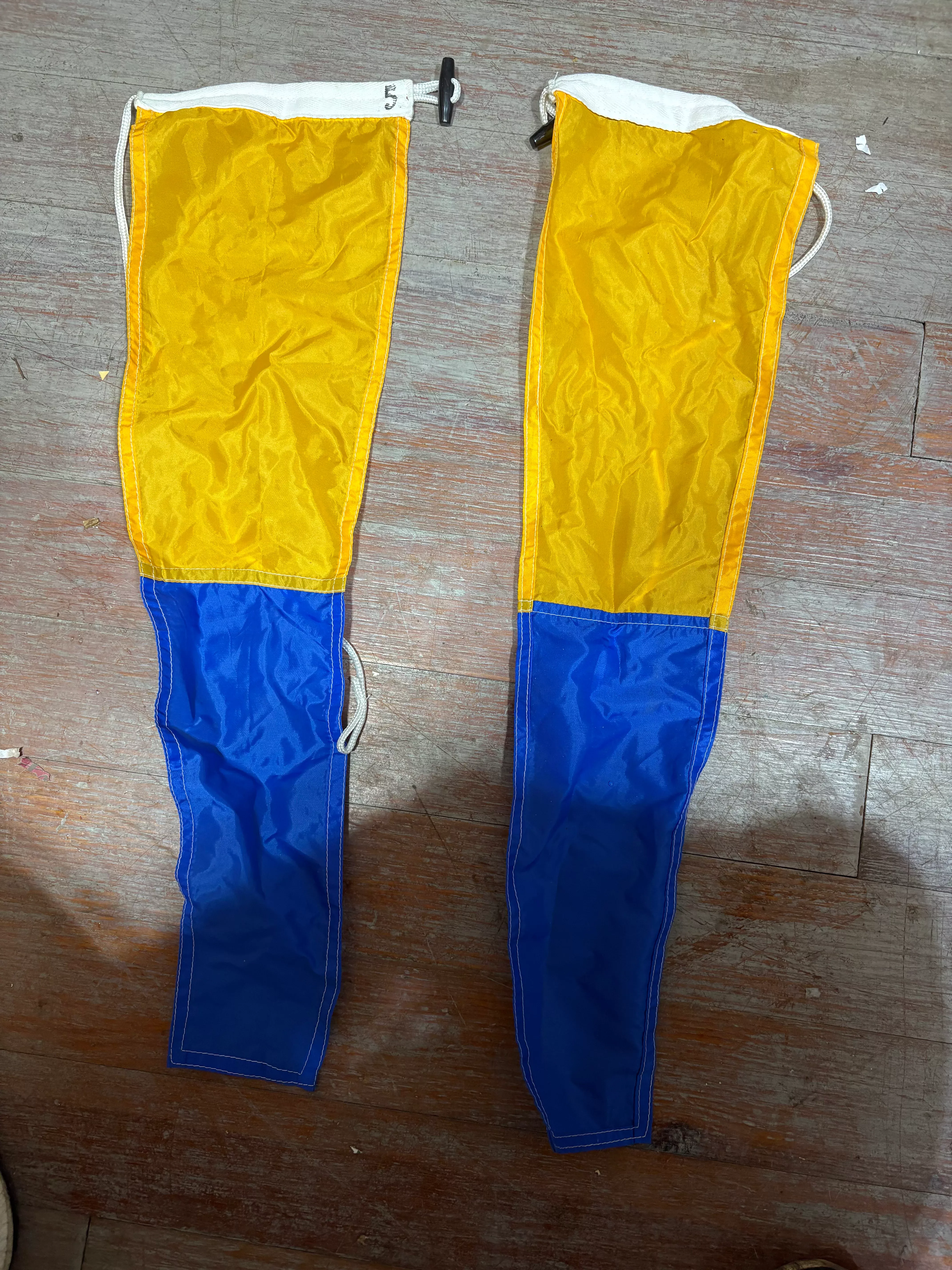 Blue and Yellow 24" Burgees (pair)