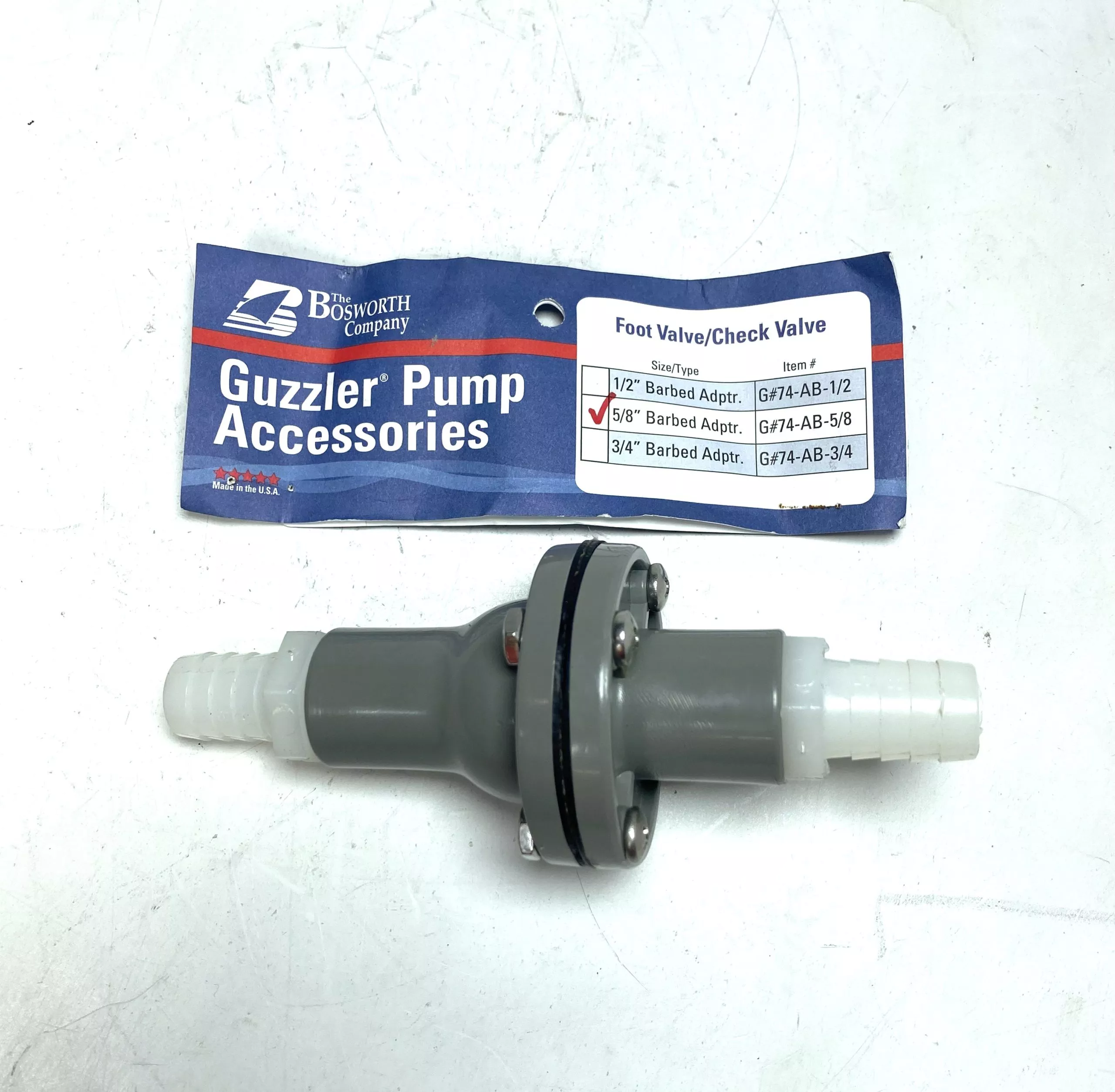 The Bosworth Company G#74-AB-5/8, Guzzler Pump Foot/Check Valve 5/8''
