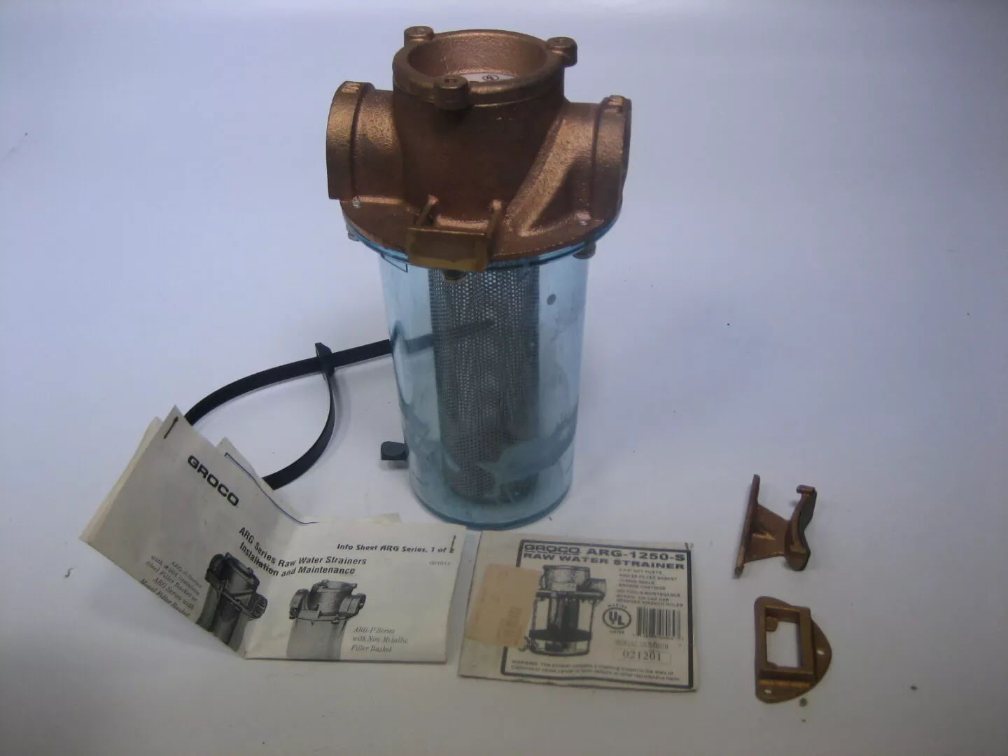 groco-arg-1250-s-marine-single-sea-water-strainer-assembly-stainless-basket Groco ARG-1250-S Marine Single Sea Water Strainer Assembly Stainless Basket