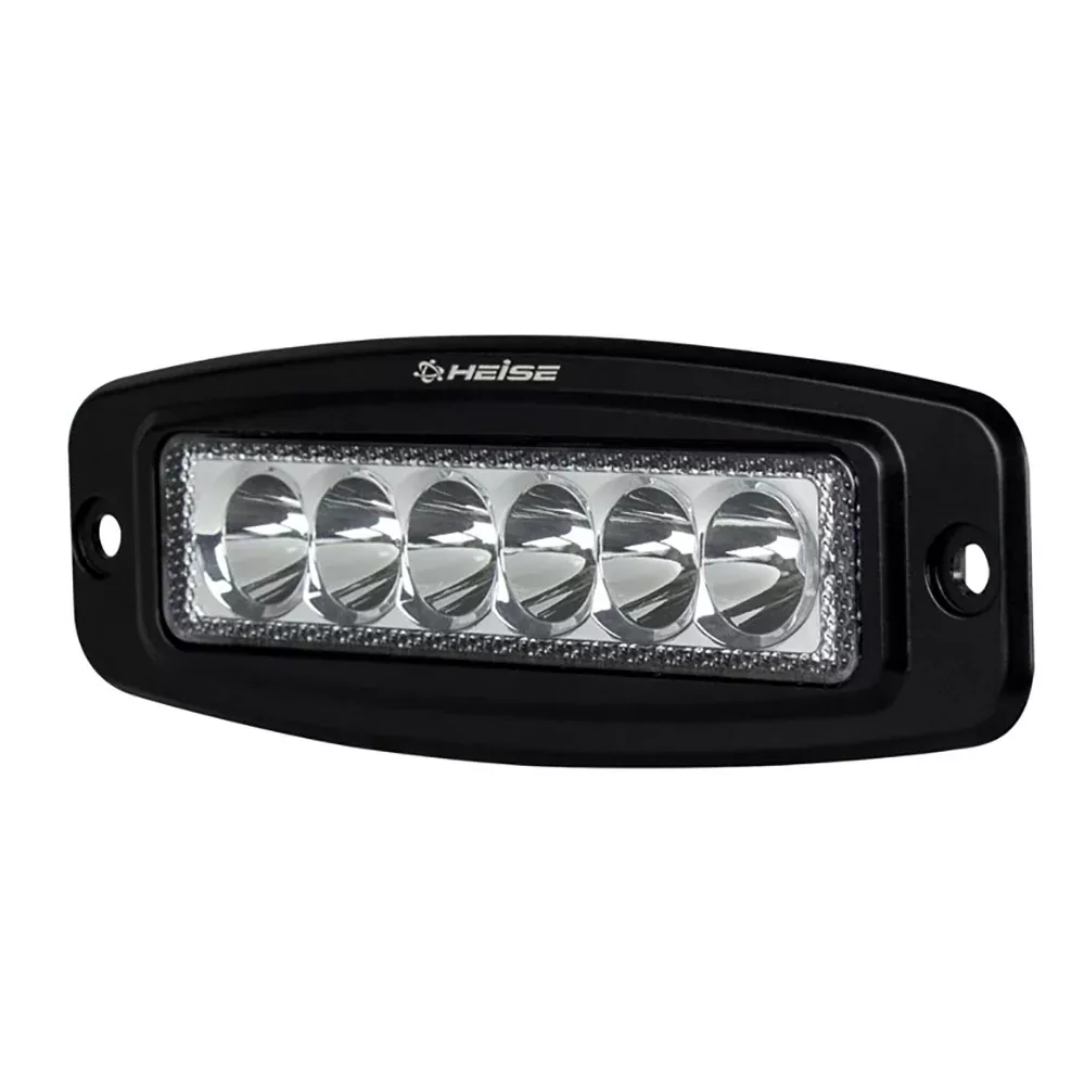 HEISE 6 LED Single Row Driving Light Flush Mount HEFMDL1