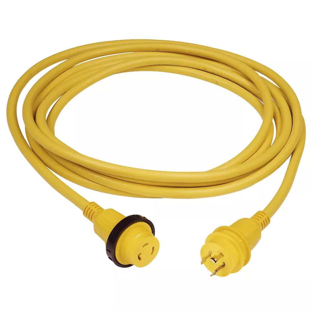 Marinco 30A 25 Molded Cordset 125V Yellow 199117