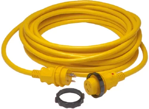 marinco-powercord-plus-shorepower-cordset-30a-w-led-50ft-yellow-199119 Marinco Powercord Plus ShorePower Cordset 30A w/LED 50ft Yellow 199119
