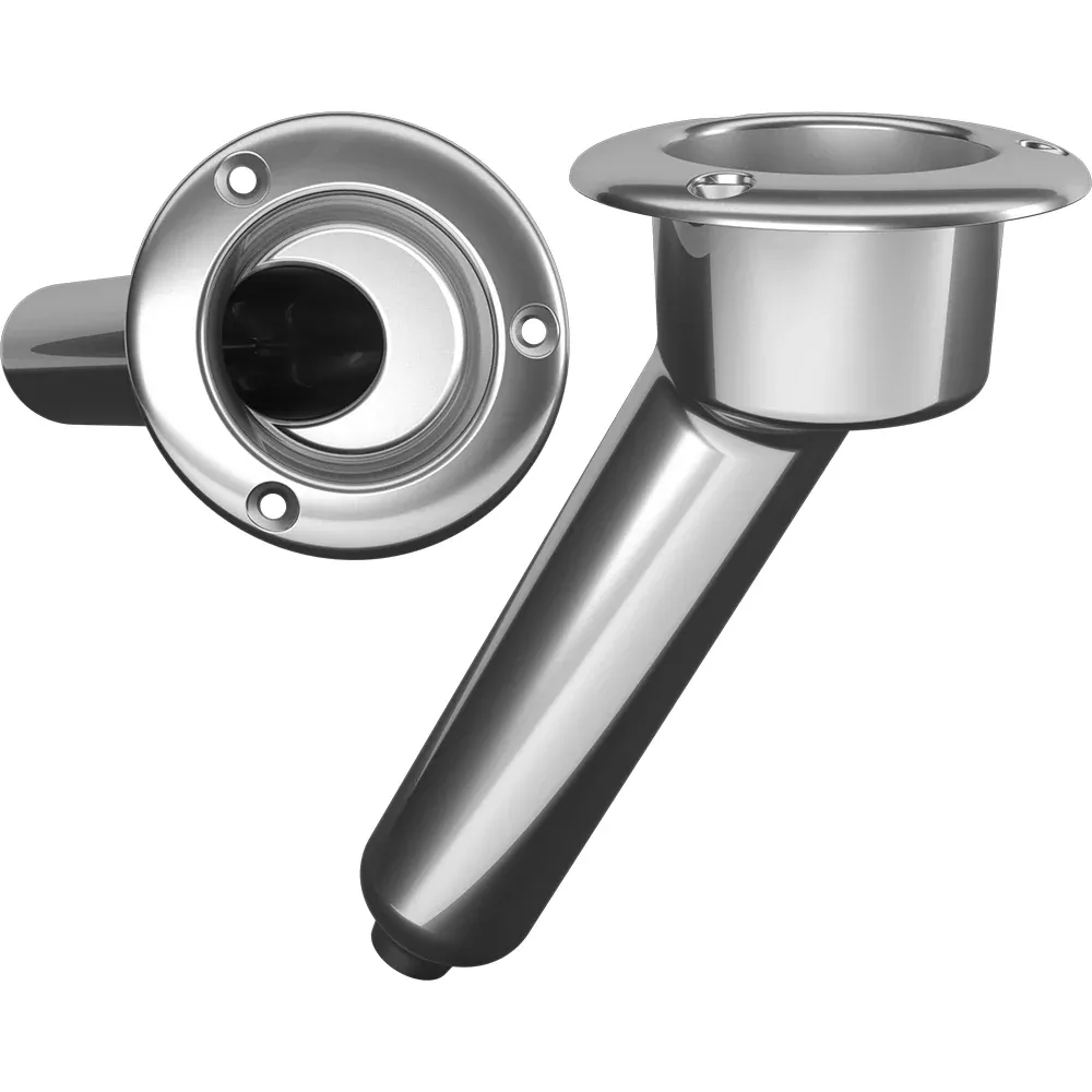 Mate Series Stainless Steel 30 RodCup Holder - Drain - Round Top [C1030D]