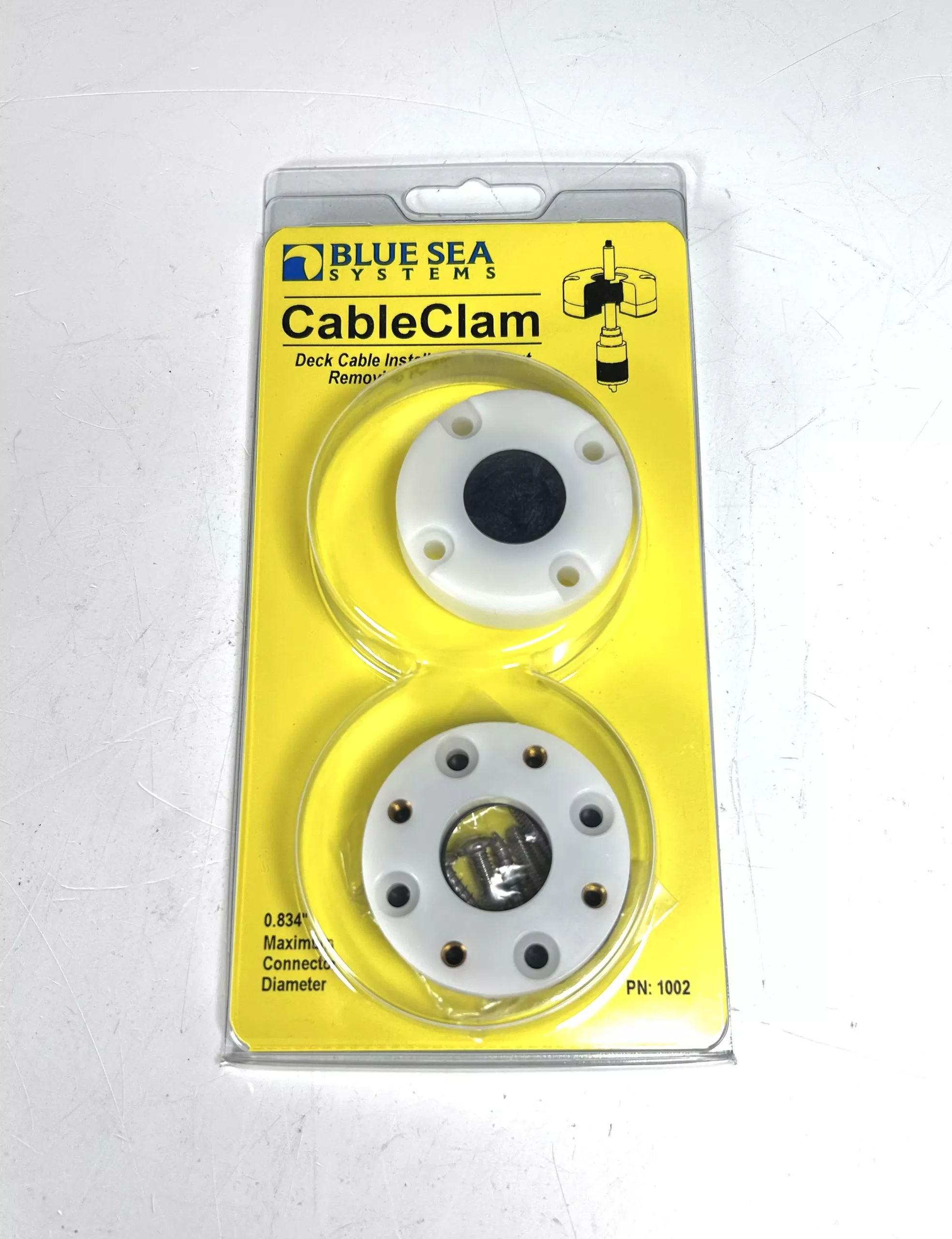 new-blue-sea-systems-1002-marine-deck-cable-clam-connector -NEW- Blue Sea Systems 1002, Marine Deck Cable Clam Connector