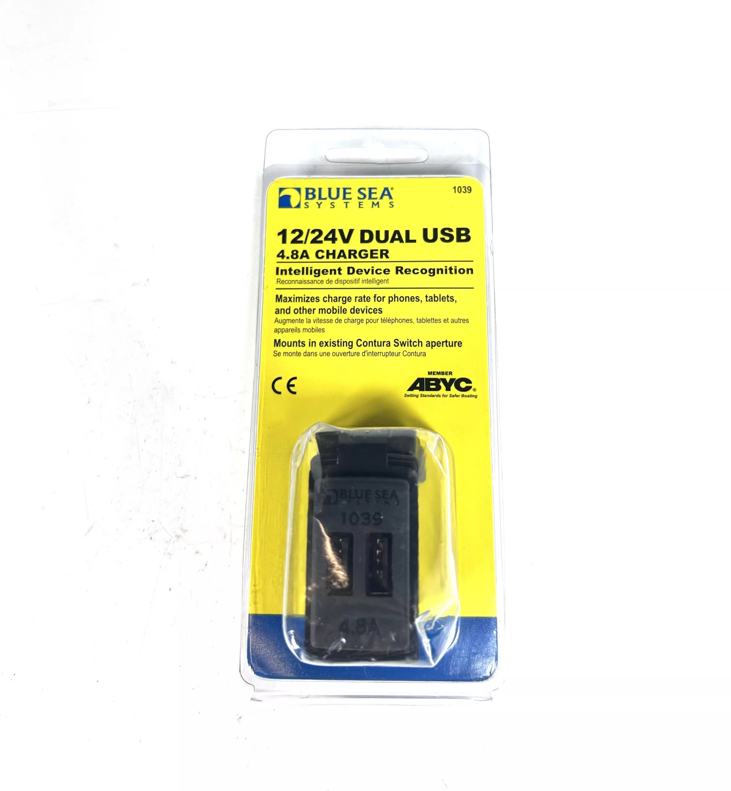 new-blue-sea-systems-1039-4-8a-dual-usb-charger-port-12-24v -NEW- Blue Sea Systems 1039, 4.8A Dual USB Charger Port 12/24V