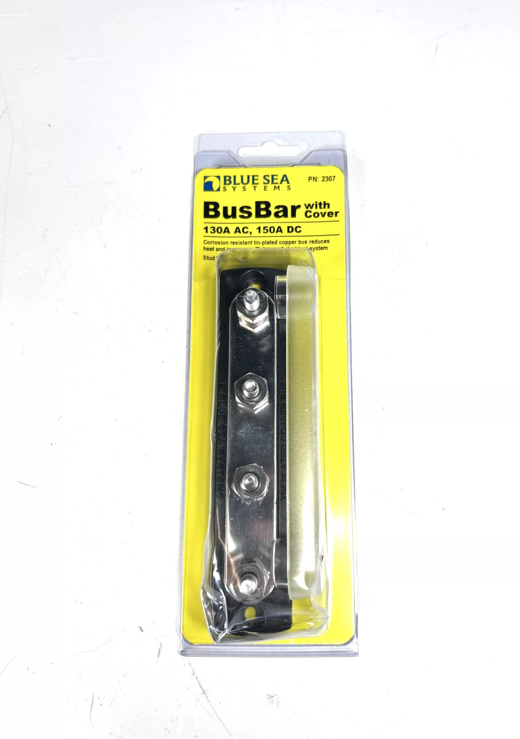 new-blue-sea-systems-2307-bus-bar-with-cover-130a-ac-150a-dc -NEW- Blue Sea Systems 2307, Bus Bar With Cover 130A AC, 150A DC