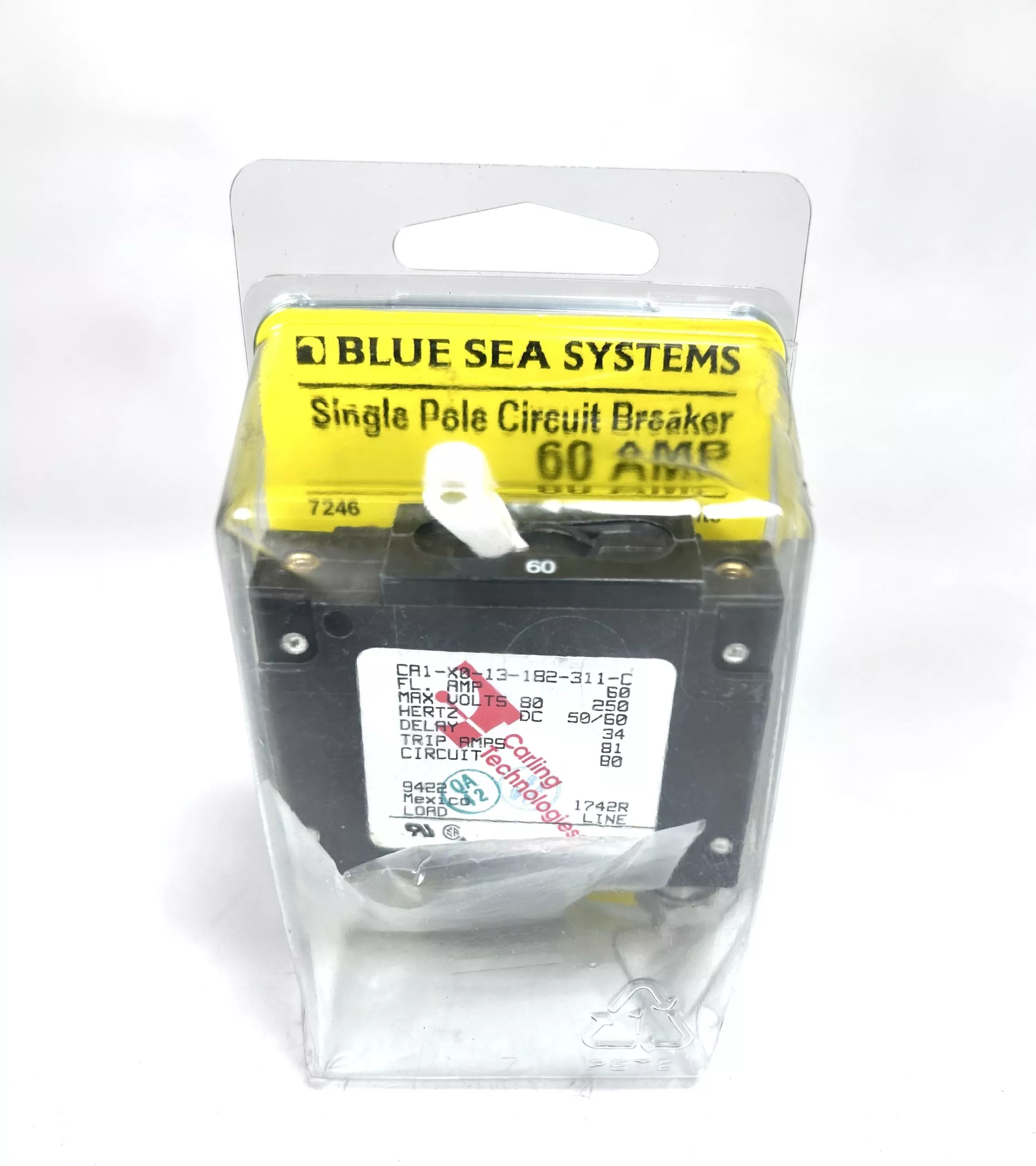 new-blue-sea-systems-7246-single-pole-circuit-breaker-60-amp -NEW- Blue Sea Systems 7246, Single Pole Circuit Breaker 60 Amp