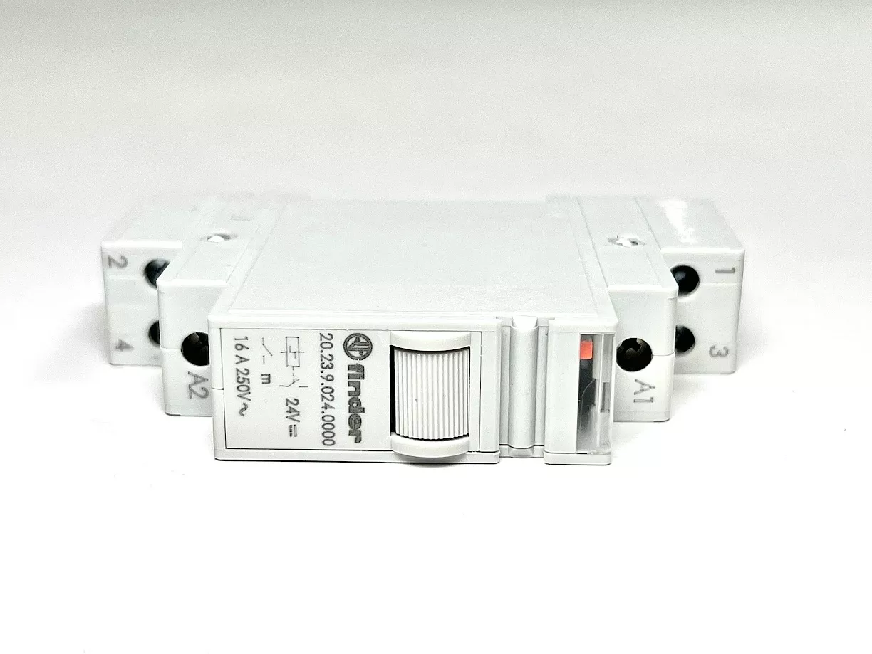 -NEW- Finder 20.23.9.024.0000, Modular Step Relay, 16A-250V, OEM