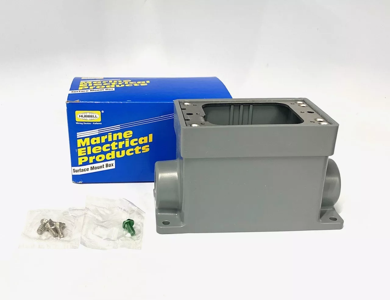 -NEW- Hubbell HBL6083 , Watertight FD Box , 3/4" , Gray