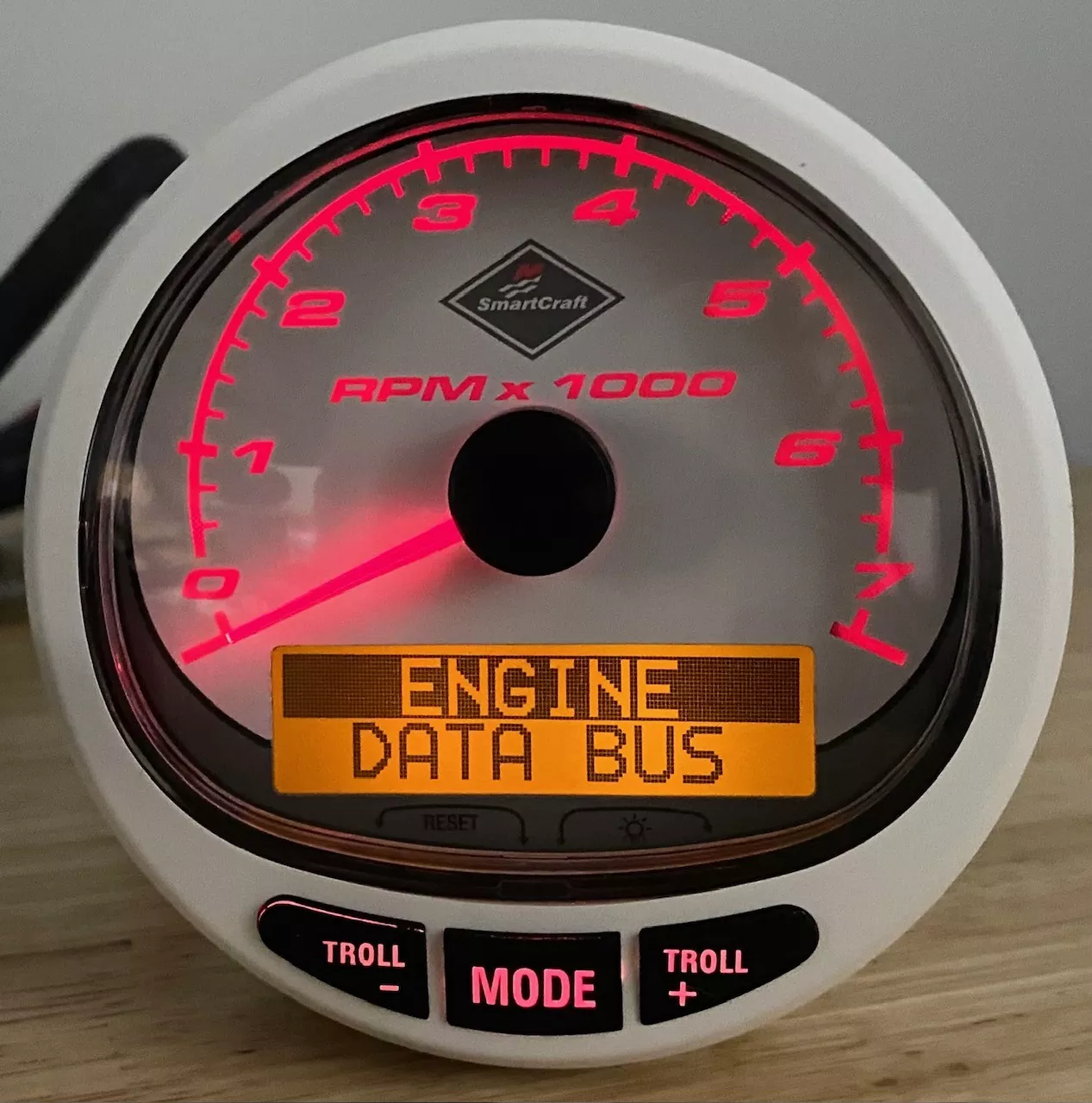 new-lcd-mercury-79-879897-sc1000-tachometer-white-smartcraft -NEW LCD- Mercury 79-879897 / SC1000 , Tachometer , White , SmartCraft