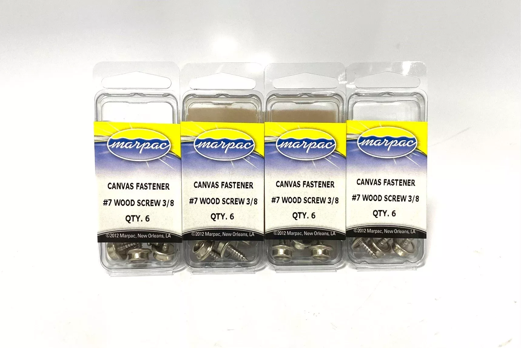 new-marpac-7-6190-canvas-fastener-7-wood-screw-3-8-6-pieces-lot-4 -NEW Marpac 7-6190 , Canvas Fastener , #7 Wood Screw 3/8" , 6 pieces (Lot of 4)