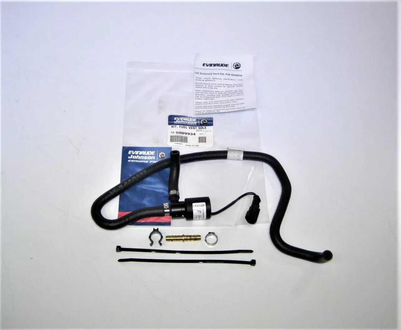 OMC 5009934 Evinrude 200-300HP Outboard Engine OEM Fuel Vent Solenoid Kit NEW