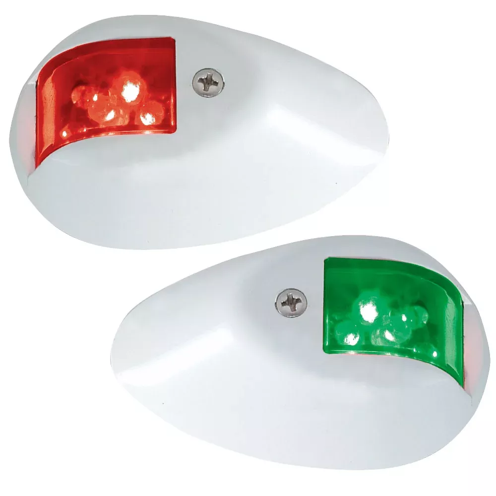 perko-led-side-lights-red-green-24v-white-epoxy-coated-housing Perko LED Side Lights - Red/Green - 24V - White Epoxy Coated Housing