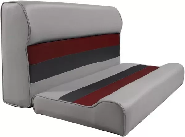 premium-series-37-pontoon-bench-seat-cushion-set-3001-abec-grey-red-charcoal Premium Series 37" Pontoon Bench Seat Cushion Set 3001-ABEC Grey/Red/Charcoal