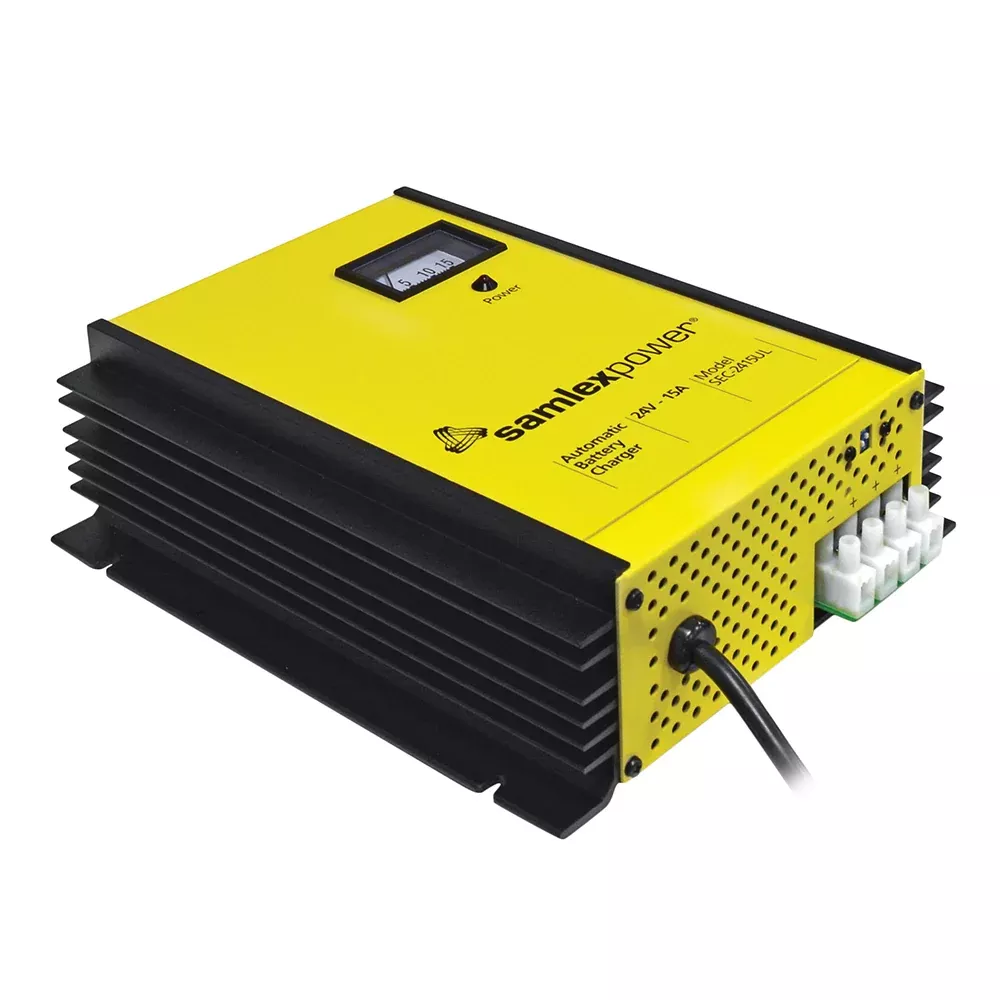 Samlex 15A Battery Charger - 24V - 3-Bank - 3-Stage w/Dip SwitchLugs [SEC-2415UL]