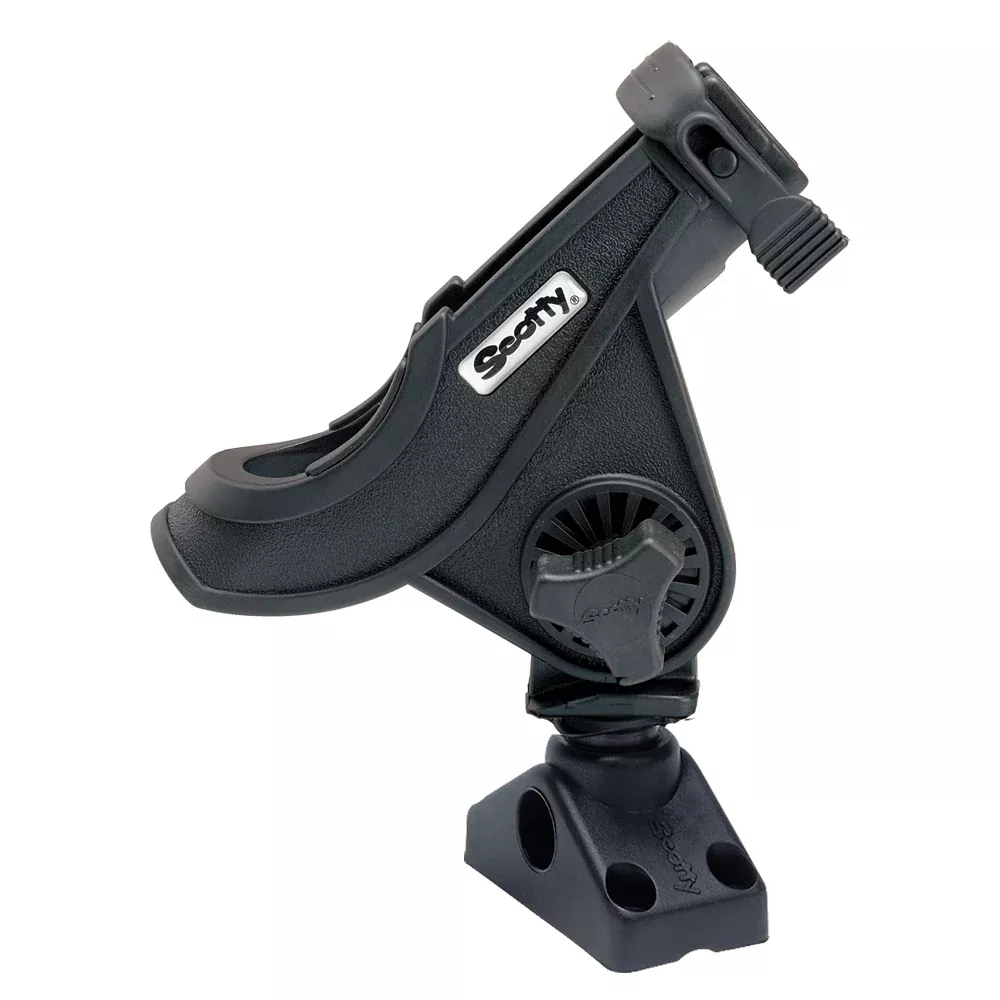 scotty-280-bait-caster-spinning-rod-holder-w-241-deck-side-mount-black Scotty 280 Bait Caster/Spinning Rod Holder w/241 Deck/Side Mount - Black