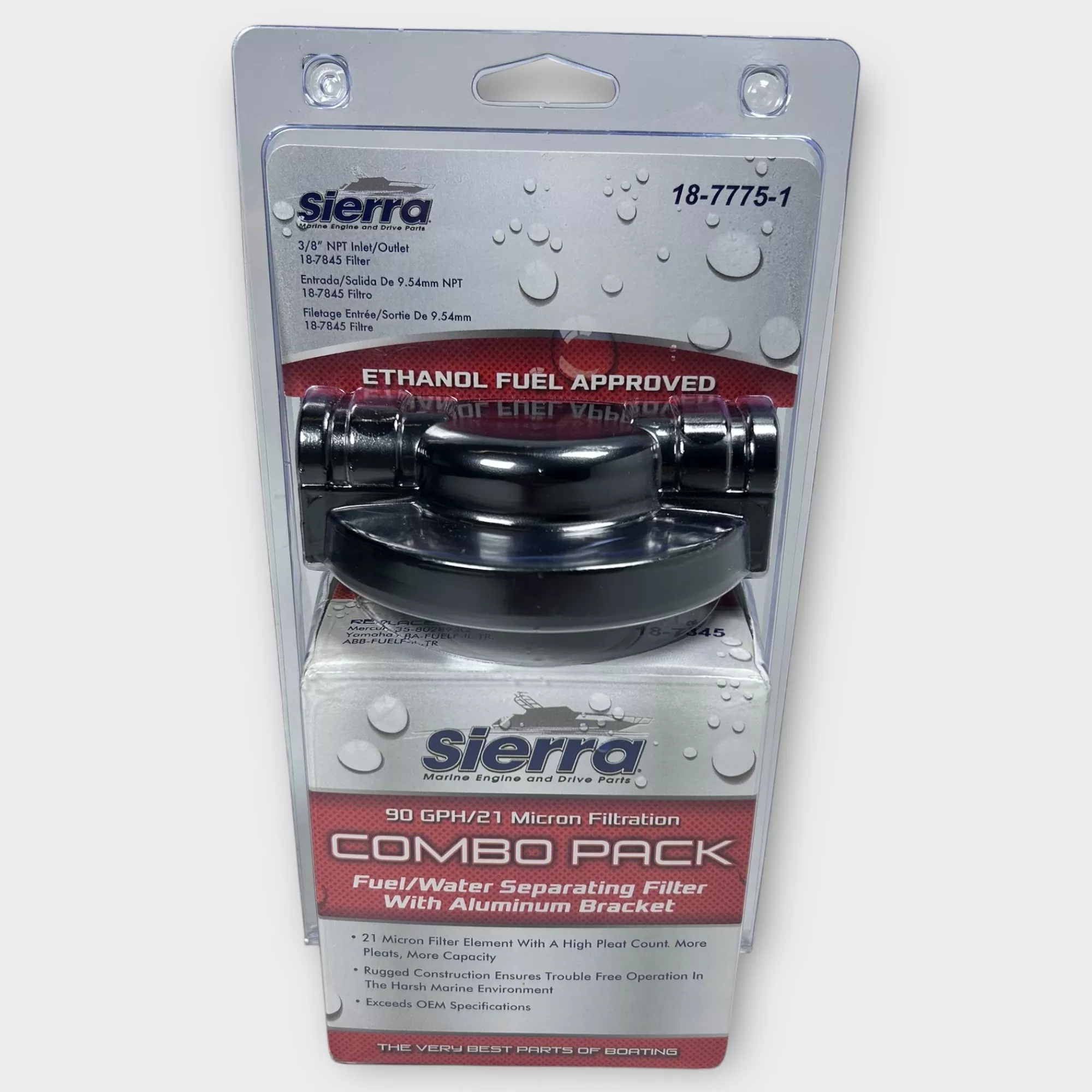 sierra-18-7775-1-fuel-water-separating-filter-with-aluminum-bracket-new Sierra 18-7775-1, Fuel/Water Separating Filter With Aluminum Bracket, NEW