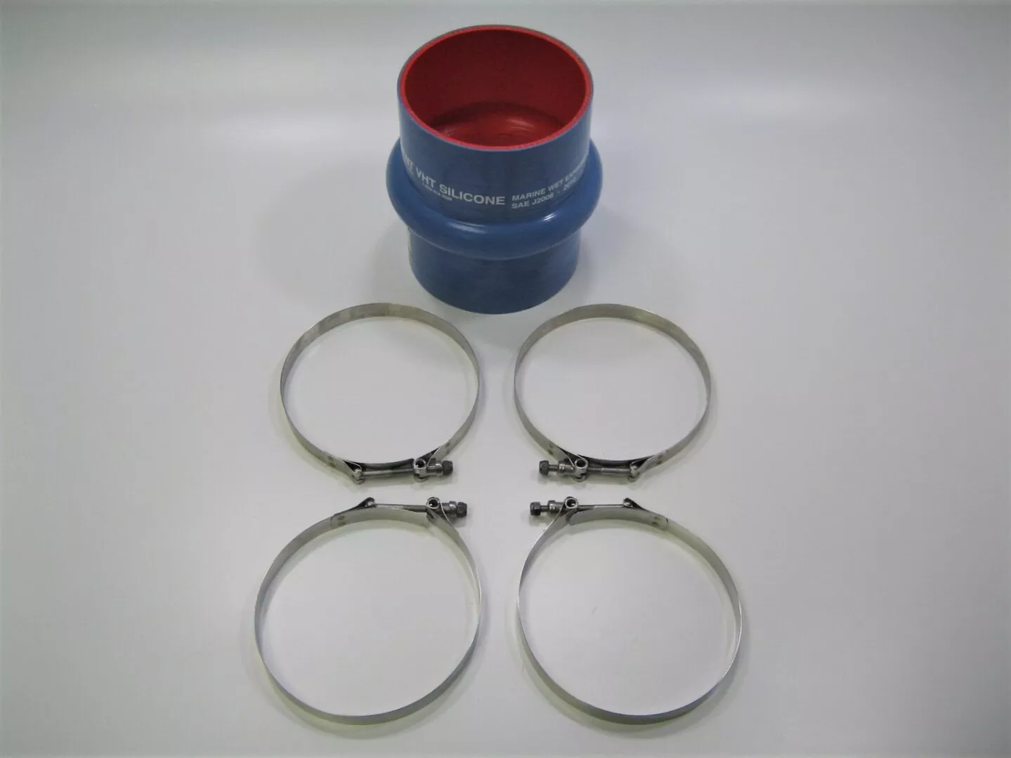 Trident 272V6000SS VHT Silicone 6" Single Hump Wet Exhaust Bellow Hose W Clamps