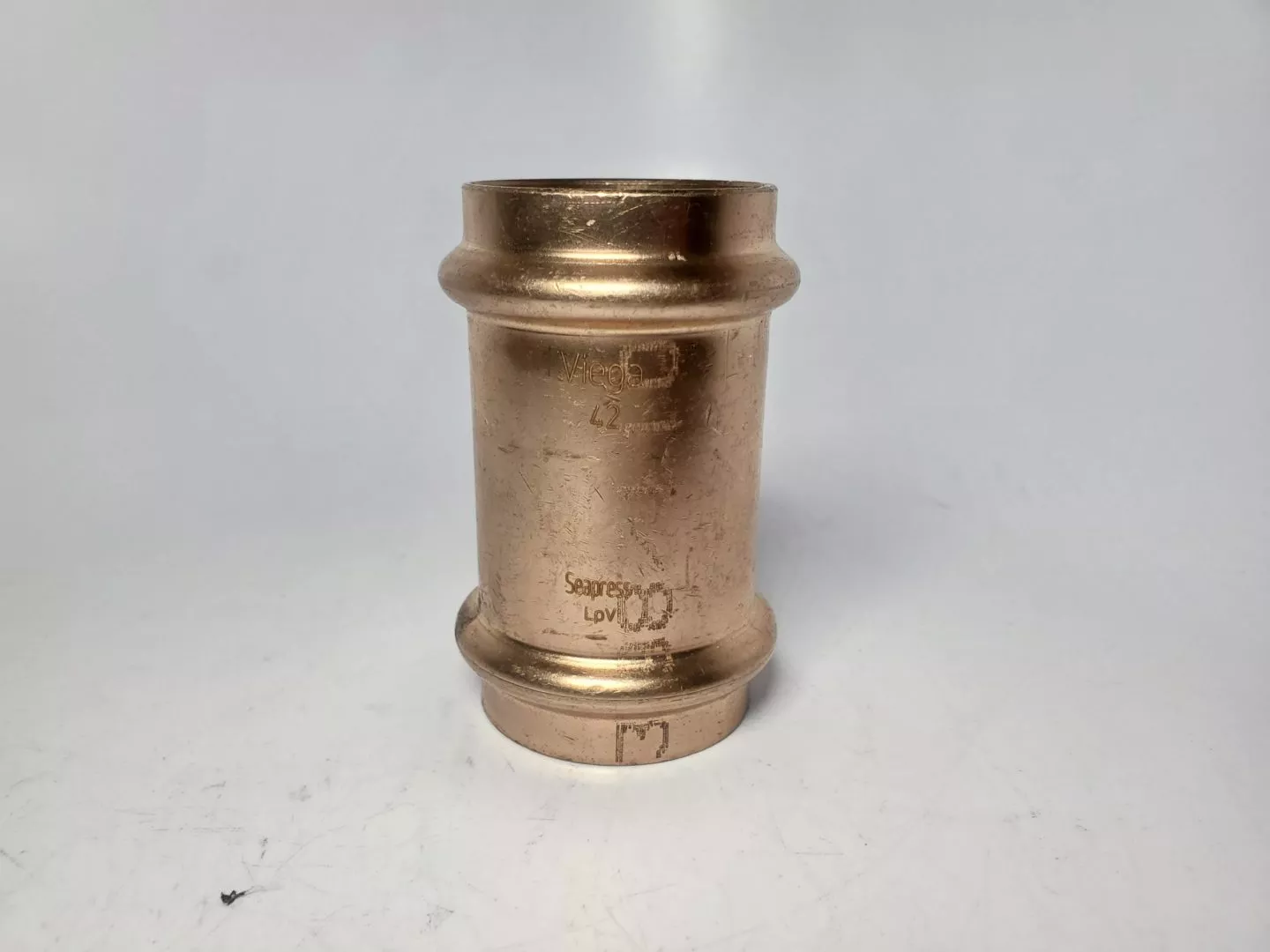 Viega Seapress 0315.3 453336 - 42mm Straight Coupling Copper/Nickel