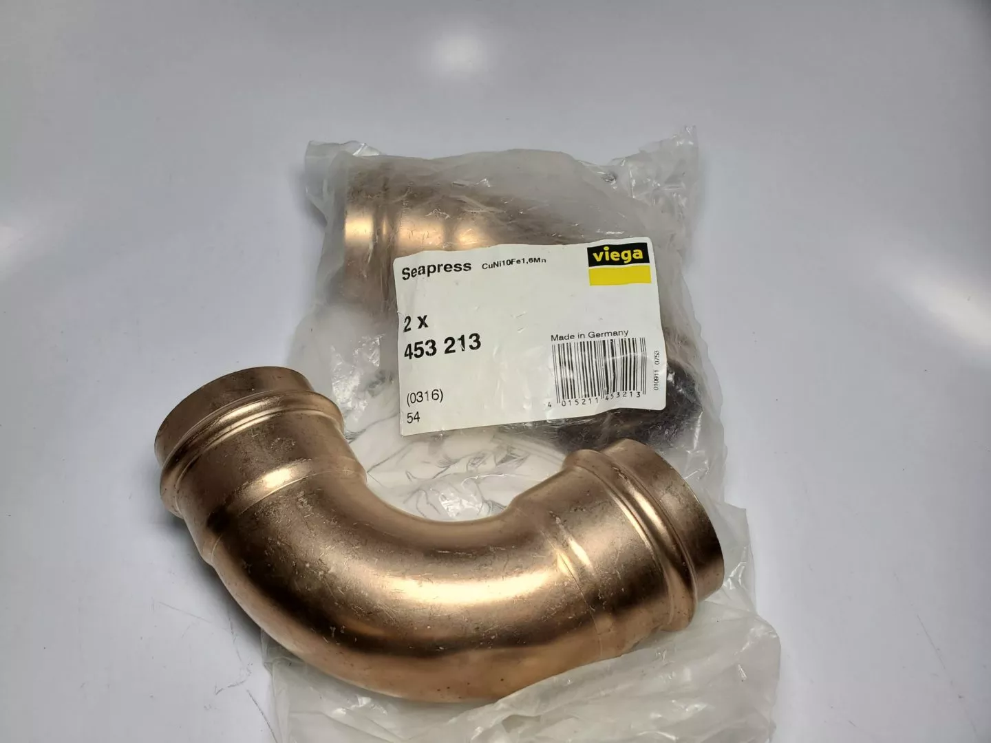 Viega SeaPress 0316 453213 - 54mm 90 Degree Copper/Nickel Elbow - LOT OF 2