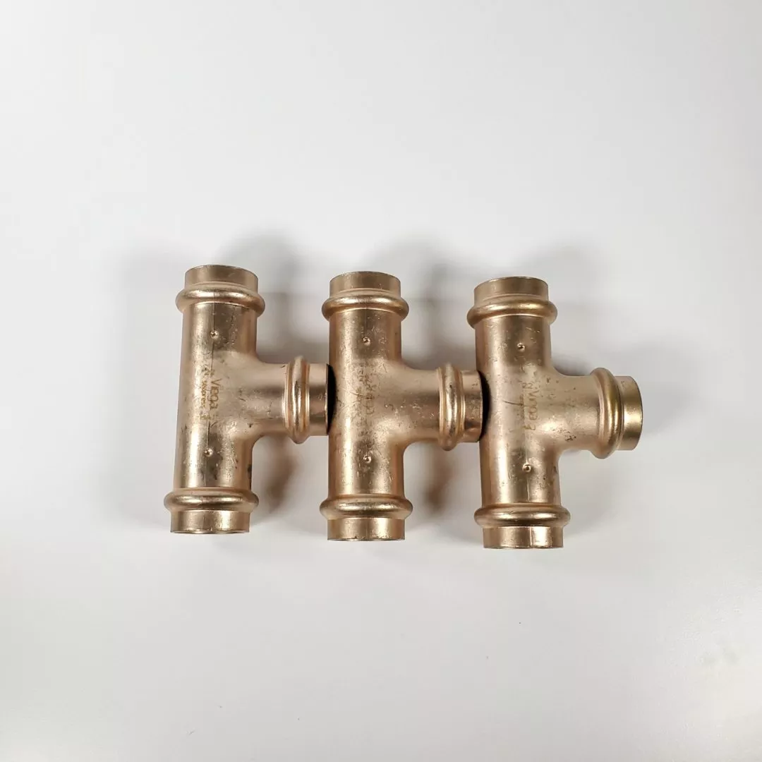 Viega SeaPress 0318 453480 - 22mm Copper/Nickel Press Conn Tee - LOT OF 3