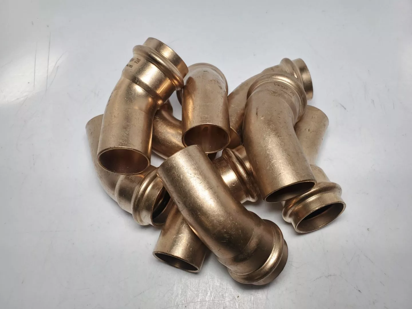 Viega SeaPress 0326.1 453961 - 28mm 45 Deg Copper/Nickel Street Elbow - LOT OF 9