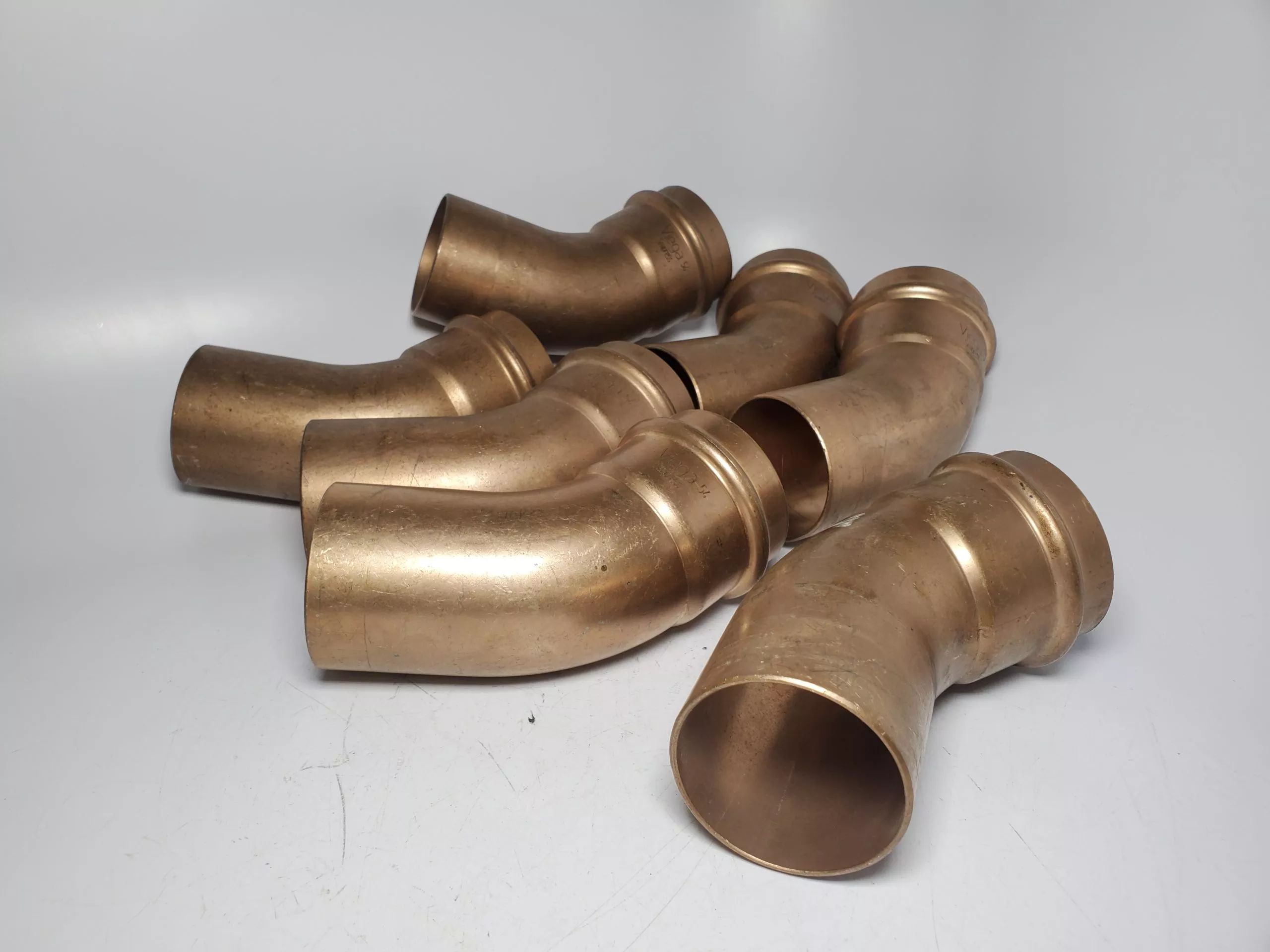 Viega SeaPress 0326.1 453992 - 54mm 45 Deg Copper/Nickel Elbow - LOT OF 7