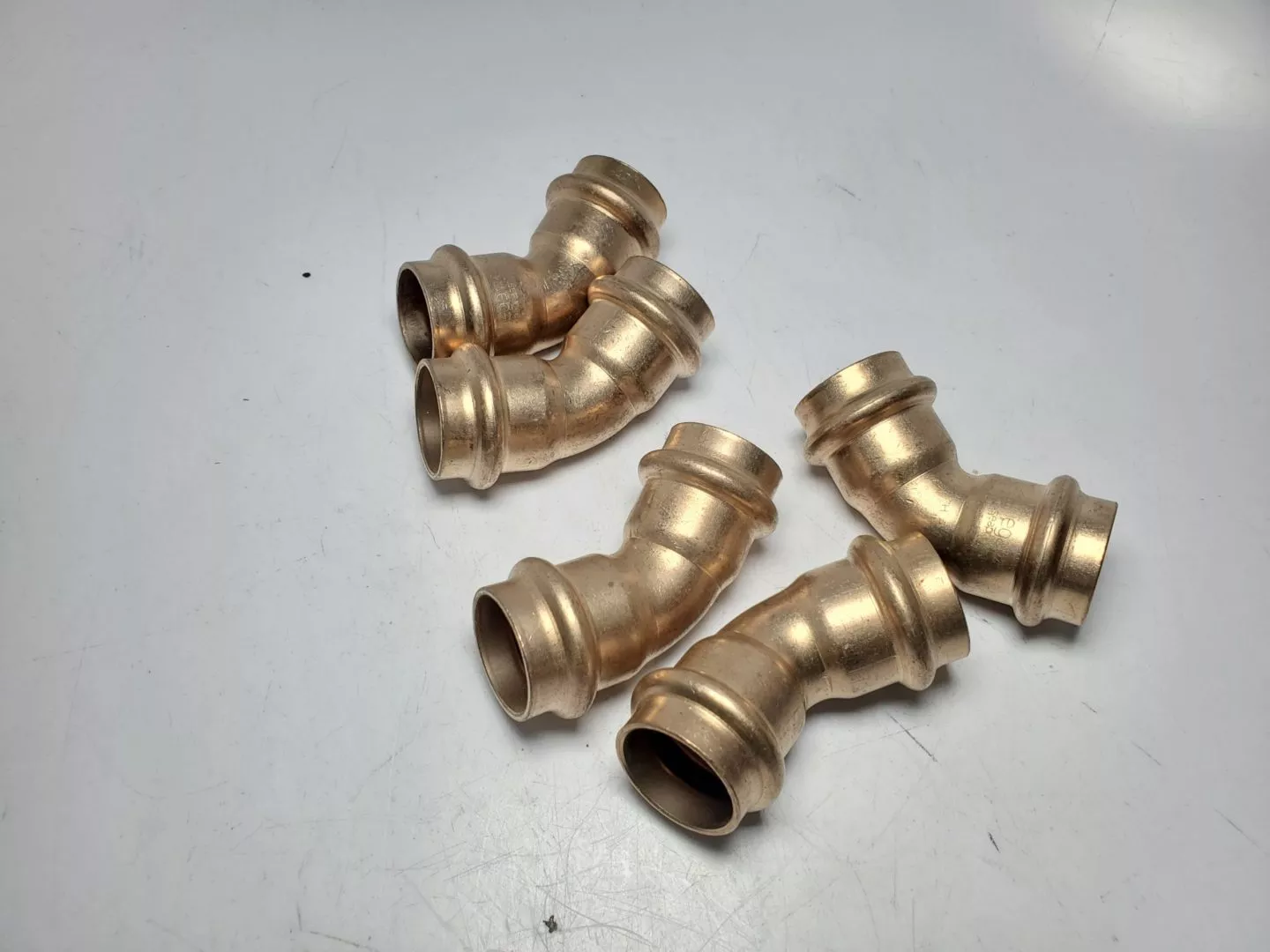 Viega SeaPress 0326 453893 - 22mm 45 Deg Comp Copper/Nickel Elbow - LOT OF 5