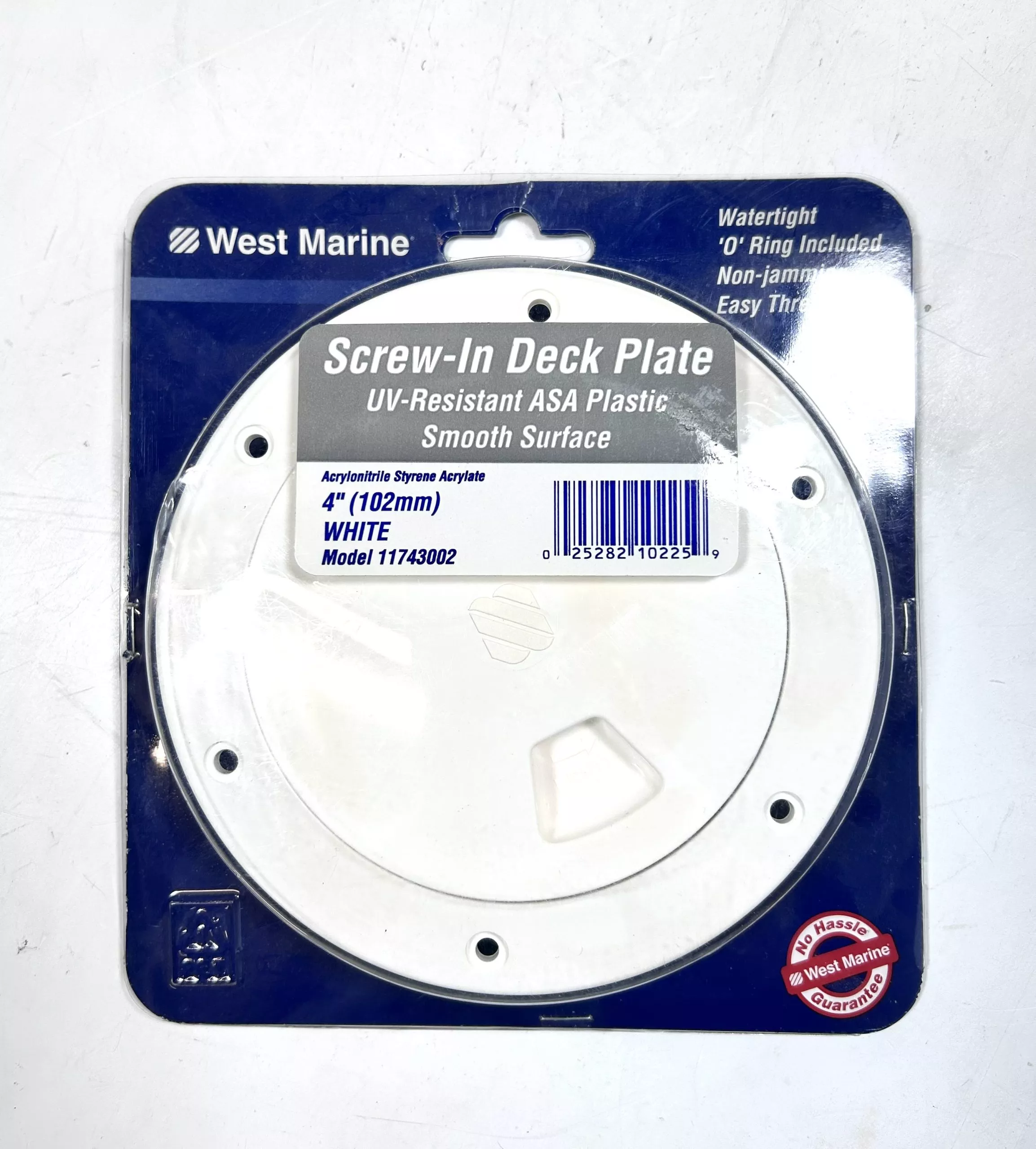 west-marine-11743002-white-screw-in-deck-plate-4 West Marine 11743002, White Screw In Deck Plate 4''