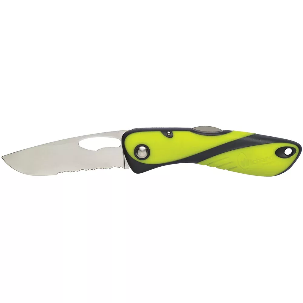Wichard Offshore Knife - Single Serrated Blade - Fluorescent [10112W]