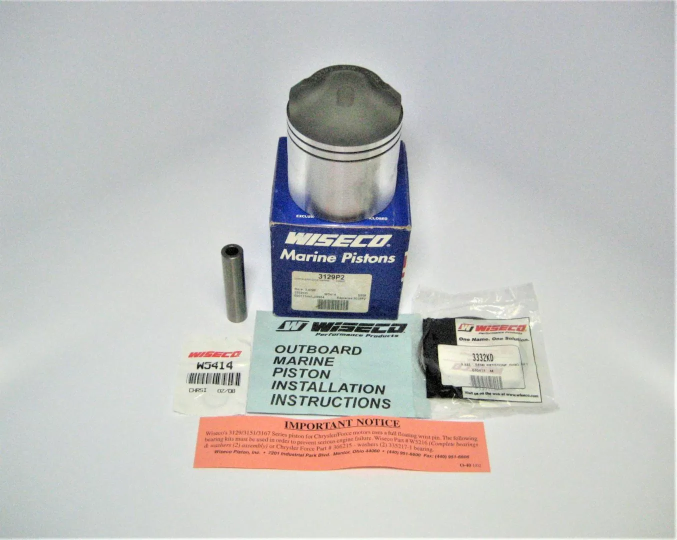 wiseco-3129p2-chrysler-force-marine-boat-outboard-engine-motor-piston-kit-new Wiseco 3129P2 Chrysler Force Marine Boat Outboard Engine Motor Piston Kit *NEW*