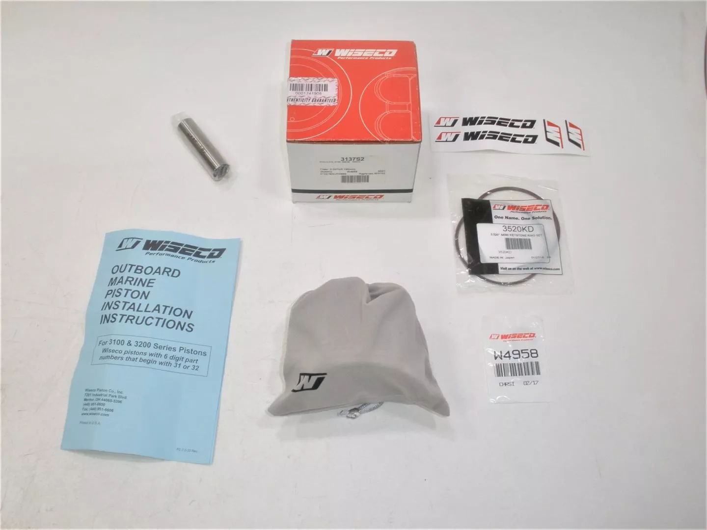 wiseco-3137s2-mercury-v6-2-5l-marine-boat-outboard-engine-motor-piston-kit-new Wiseco 3137S2 Mercury V6 2.5L Marine Boat Outboard Engine Motor Piston Kit *NEW*