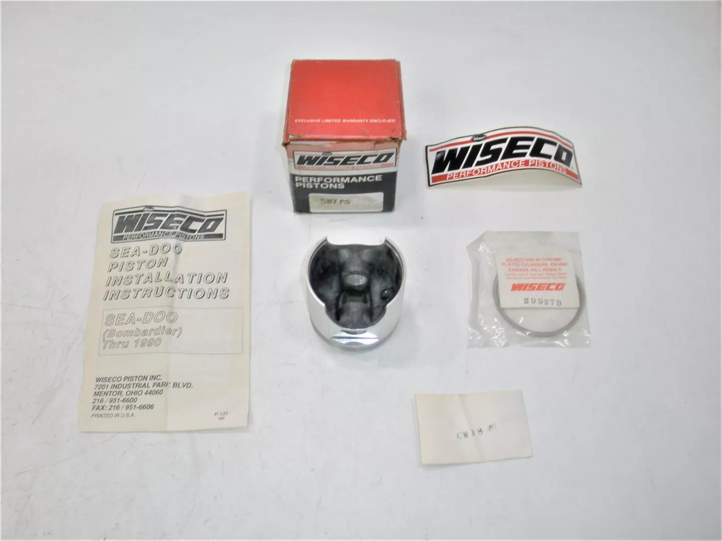 wiseco-587ps-sea-doo-bombardier-pwc-jet-ski-engine-motor-piston-kit-new Wiseco 587PS Sea Doo Bombardier PWC Jet Ski Engine Motor Piston Kit *NEW*
